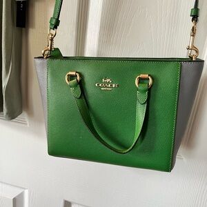 Coach Green Leather Crossbody Purse